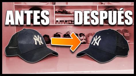 como lavar gorras blancas.